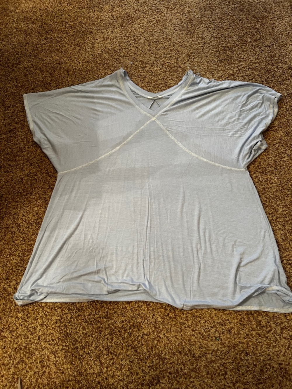 Easel brand tunic tshirt tee blue L